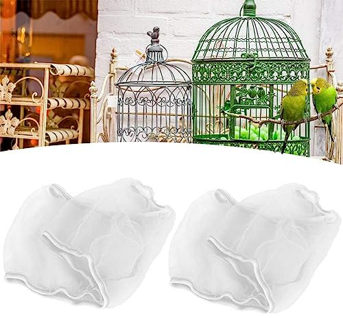 SJBAUTYO 2pcs Abdeckungen für Vogelkäfige,vogelkäfig schmutzfang,Vogelkäfig Samenfänger,für Käfige mit einem Umfang von 140-220 cm für Rund Quadratisch Käfig