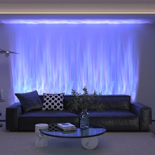 TACAHE RGBW Dynamic Wave Wall Light - Flowing Water, Aurora Visual - Color Changing Wall Washer Lamp with Remote & APP - Ambient Light for Living Room, Gaming Set - 39.3 - 12W - 1 Pack