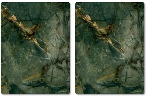 Pagnanno Hob Covers Chopping Board Pack of 2 - Versatile Kitchen Board Glass Worktop Savers - Heat Resistant Sink Boards, Worktop Protectors - Marble Effect Grey (Design 10, 50x40CM)