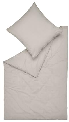 ESPRIT Flanell-Bettwäsche-Garnitur Cuno lightgrey Größe 155x220 Einfarbig Uni