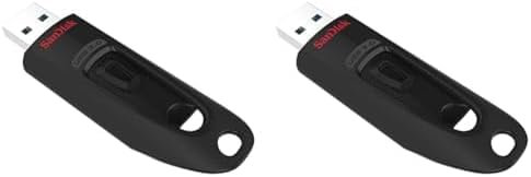 SanDisk 64GB Ultra USB Flash Drive USB 3.0 Up to 130 MB/s Read, Black, (Pack of 2)