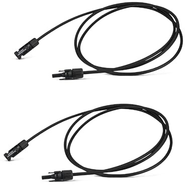 Verlängerungskabel 4mm² inkl. Solarstecker 2x5m Solar Kabel Verlängerung schwarz - Photovoltaik Kabel mit Stecker - Solarkabel - Made in Germany (Solarkabel 4mm² mit MC4, 5m Kabel)