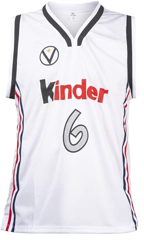 Manu Ginóbili 6 Bolonia Camiseta de Baloncesto Blanca Sin Mangas Retro Deporte Vintage L