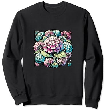 Hortensias Illustration art nouveau Hortensia Sweatshirt
