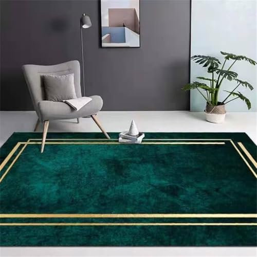 RUGMRZ Waschbarer Teppich Im Wohnzimmer Balkonteppich Freien Grüner Für Den Innenbereich, Rechteckiger Schlafzimmer, Leicht Zu Reinigen Das Vorderzimmer 200X250Cm 6Ft 6.7''