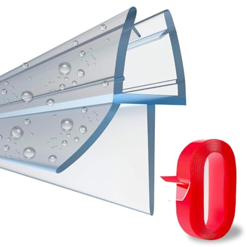 Junta de ducha para puerta de vidrio | Juntas de ducha para puertas de ducha de 1 m (largo) | Junta de puerta de ducha inferior modelo Y | Junta de vidrio de ducha para puerta de 6 a 8 mm de grosor |