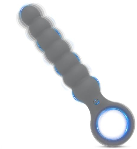 BDSMYEE Plug Anal Vibromasseur Sex Toy, Perles anales Butt plug pour homme femme, gode plug avec 10 modes de vibration, prostate homme dildo sextoys plug (Gris)