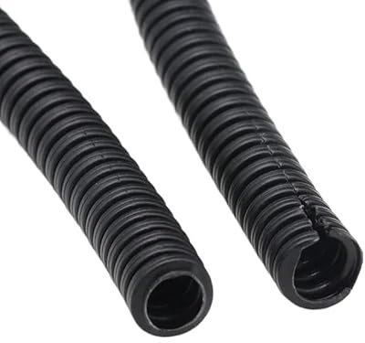 FENGXCUI 7.5mm ~ 34.5mm Nero PP Isolato Tubo Corrugato Filo Tubo Tubo Corrugato in Plastica Cavo for Auto Resistente al Calore Manicotto Protettivo(Open,AD 25 X ID 20MM_5 Meters)