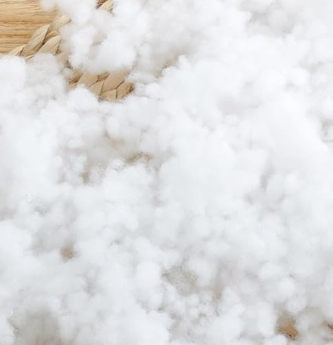 Flauschige Perlen-Baumwollfüllung, Premium-Polyfill-Füllung für gefüllte Kissen, Sitzsäcke, DIY, Tierhandwerk, Puppen, Dekoration, Reparatur, Hundebett (200 g)