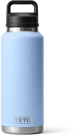 YETI Rambler 46 oz Bottle, Leakproof, Vacuum Insulated, Stainless Steel with Chug Cap, Big Sky Blue
