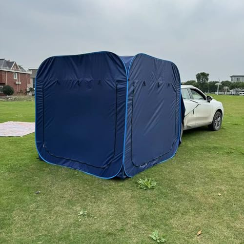 Bil SUV baklucketält för 5–8 personer, bakluckor tält SUV, bil baktält för camping vattentät hållbar, SUV baktält enkel installation (mörk blå, 200 x 200 x 200 cm)