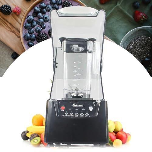 Mixeur De Jus De Fruits Et Smoothies Pour La Cuisine, Avec Couvercle Silencieux, Pour Piler La Glace Et Autonettoyer/Préparer Des Purées Dans Les Restaurants/À La Maison