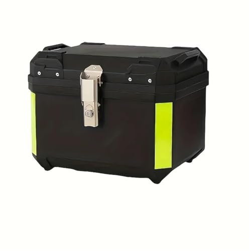 SWVYDC Caja de Cola Motocicleta Baúl Superior Universal para Motocicleta de 45 L, con Sistema de Seguridad para Maletero, con Paquete de instalación y Placa Base (Negro) Motocicleta Caja De Equipaje