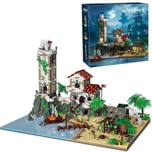 DUANT 39041 Der Pirate Harbor Baustein Set, 8208 Stück DIY Gulf Island Modell Baustein Set, Erwachsene Kreative Enthusiasten Modell Geschenke und Einzigartige Sammlerstücke