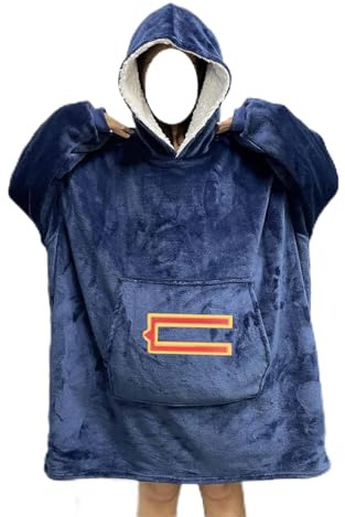 HGTRH Heated Wearable Blanket/Cordless Electric Hoodie Blanket, 3 Heat Level Oversized Blanket Hoodie For Women Without Battery Pack, Cozy Warm Sweatshirt Blanket Royal Blue