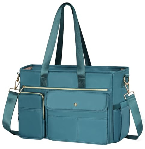 ESTARER Bolso de profesor con maletín ampliado, bolso de trabajo con compartimentos para ordenador portátil, bolso de profesor portátil para mujeres, bolso de hombro para ordenador portátil