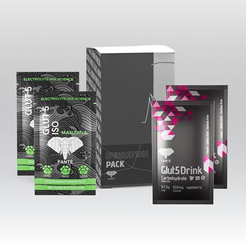 Fanté HIDRATACION PACK | Monodosis de Carbohidratos con Frambuesa y manzana Liofilizada 100% Natural | 67,5g de Carbohidratos y 350mg de sodio| Sin Conservantes ni Aromas