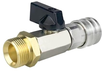 FUANA Válvula de bola para lavadora de alta presión con conector rápido e interruptor de encendido/apagado, 4500 PSI, latón de acero inoxidable para cerradura de puerta Kaichi