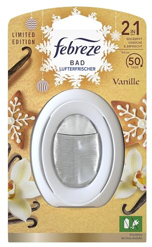 Febreze Vanille Bad Lufterfrischer, Kontinuierliche Geruchsentfernung und -verhinderung, 1 Stück