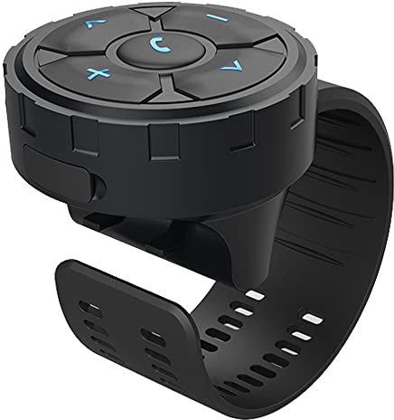 PolarLander Auto Moto Bicicletta Wireless Bluetooth 5.3 Telecomando Telefono Kit per Auto Telecomando al Volante Ricevitore Batteria Ricaricabile 500mA per Telefono Cellulare Impermeabile 67