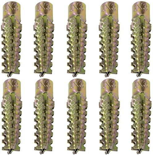 AERZETIX - C67243-10x Anclajes de expansión en metal - М6x32mm - tacos para fijación en hormigón, hormigón celular, baldosas, placas de yeso