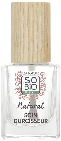 LÉA NATURE SO BiO étic| Soin durcisseur ongles Bio – Natural Manucure | Cristal |Protège, Répare et Fortifie l’ongle|Kératine végétale & Huile de Ricin Bio fortifiantes | Vegan |Made in France |11ml
