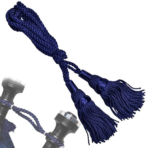 Highland Redstone Dudelsack Seidenkordel, schottischer Dudelsack, Drohnenschnur, Seide, Marineblau