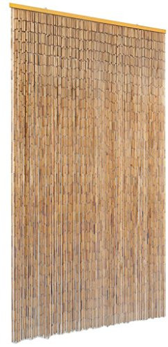Somanki Insektenschutz Türvorhang, Insektenschutz Vorhang, Lamellenvorhang Insektenschutz, Moskitonetz Tür, Fliegenschutz Balkontür, Bambus 100 x 200 cm