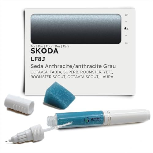 Genuine Colors Lackstift SEDA Anthracite GRAU LF8J für Skoda Octavia Fabia SUPERB ROOMSTER YETI Scout Laura