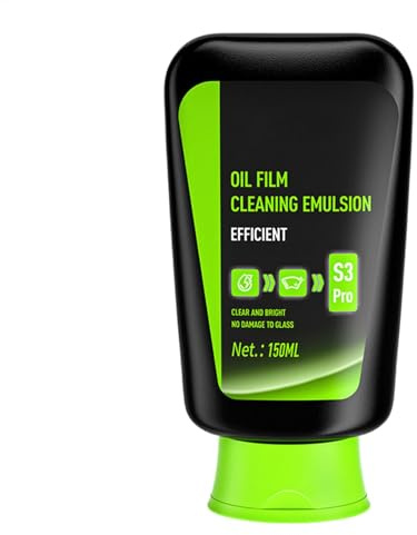Potente detergente per parabrezza e rimozione olio, 150 ml, rimuove grasso e macchie, mantiene il parabrezza trasparente e pulito, ideale per vetri auto e veicoli