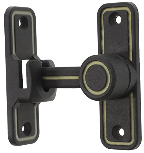 DECOMELODY 90degré Loquet De Porte Lumineux Robuste Sans Perçage Pour Portes Intérieures Chambre Et Salle De Bain Serrure à Pêne Simple à Installer Noir Mat Avec Visibilité Nocturne