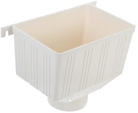 HONITANO Grondaia per Pluviali in Pvc 75x50 Quadrata, Deviatore per Drenaggio Acqua Piovana, Kit Pluviale Esterno Resistente e Facile da Installare per Casa e Tetto