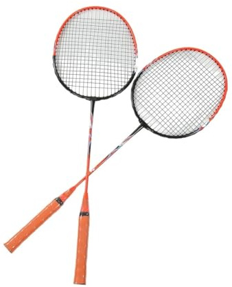 ZQINGQING Badminton Set Juego de Raquetas bádminton for 2 Jugadores, ferroaleación, for Principiantes y Aficionados, Entrenamiento primario