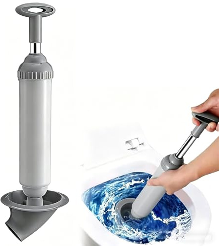 Drain Plunger Toilet Unblocker, Sink Plungers for Unblocking, Quick Cleaning Sink Unblocker Drain Cleaner Tool for Kitchen Sinks Bathtub Shower Fast Unblocking Removing Pipe Blockages (Grey)