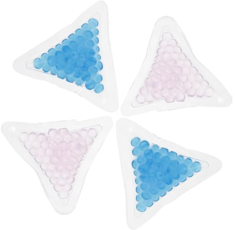 Wärme und Kältepackungen als Eisbeutel 4 Stück Blau Pvc Gel | Tragbar für Fieber und Zahnschmerzen, Flexible Kompression, Wiederverwendbar, Praktische Ausführung