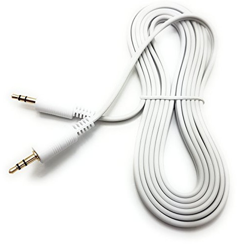 MainCore 2m long White Audio AUX Cable 3.5mm to 3.5mm for Mobile Phones, Computers, Laptops, Mp3 Players, Portable Speakers, Headphones, HIFI