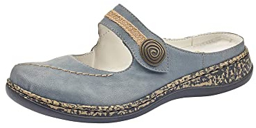 Rieker Herr 46391 Träskor, Blå jeans 14, 40 EU
