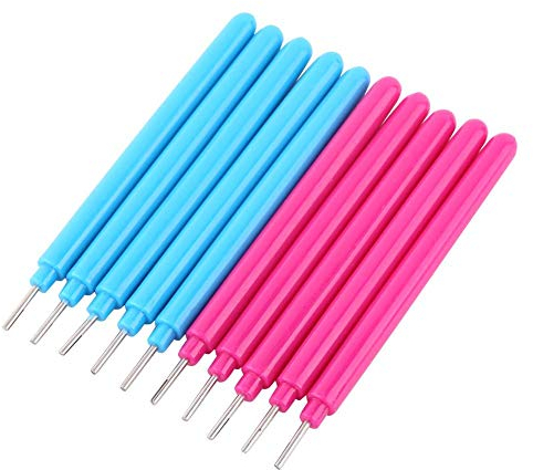 Akozon Wirtschaftliche 10 Stücke Papercarft Kunststoff Schlitz Papier Quilling Werkzeuge DIY Handcraft Curling Pen Neu