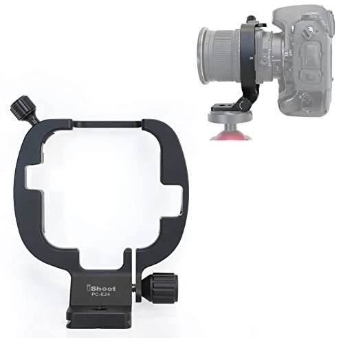 iShoot - Anello di montaggio per treppiede, compatibile con Nikon PC-E Micro NIKKOR 45 mm f/2.8D ED e 24 mm f/3.5D ED Tilt-Shift Lens, built-in Arca-Swiss 46 mm 1/4 e 3/8 vite piastra a sgancio rapido