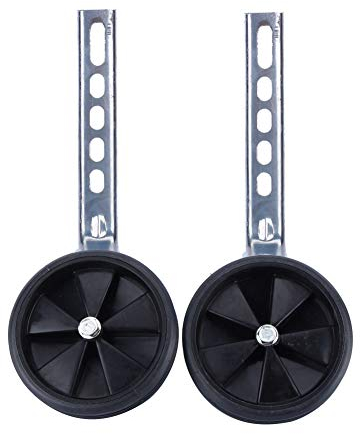 Dioche Stützräder, Verdickter Stahl Fahrrad Stützräder für Kinder Fahrradfahrtraining Universal Junior Wheels,12-20Einstellbar Stabilisatoren für Kinderfahrräder Schwarz