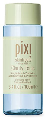 Pixi Beauty Clarity Tonic | Tonico Viso con AHA e BHA | Affina i Pori e Migliora la Luminosità Naturale della Pelle | Purificante e Senza Alcol | 3,4 fl oz / 100 ml