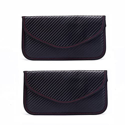 Alnicov Paquete de 2 bolsas para llaves de coche, bolsa antirrobo para llaves de coche, bolsa de bloqueo de señal de llave RFID (L)