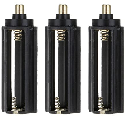 BatteriegehäUse AAA-Batteriehalter Zylindrische Batterieaufbewahrungsbox Kunststoff Batteriebox FüR Taschenlampe Schwarz 3-TLG