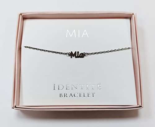 Mulberry Studios MIA Named Identite Bracelet Silver Colour With Love Gift Boxed Presented By Sterling Effectz
