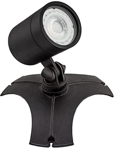 Kerry Electronics Gartenleuchte 1 LED, warmweiß, 3 Watt, 5m Kabel, 12V Niederspannung, IP68 wasserdicht, inkl. Erdspieß, Gartenstrahler LED | Gartenbeleuchtung | Gartenlampen für draußen