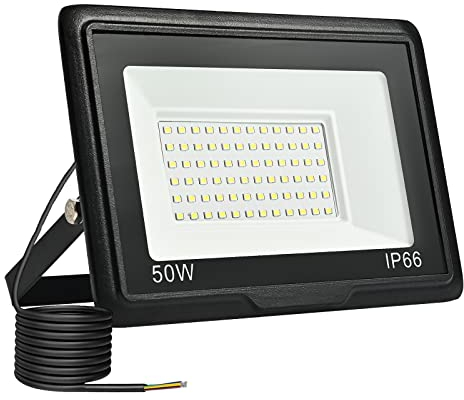 toobettp Projecteur Led Extérieur 50W, Spot Led Exterieur 5000LM 6000K Blanc Froid IP66 ImperméAble Projecteur Exterieur Pour Jardin Garage Patio Grange Cour