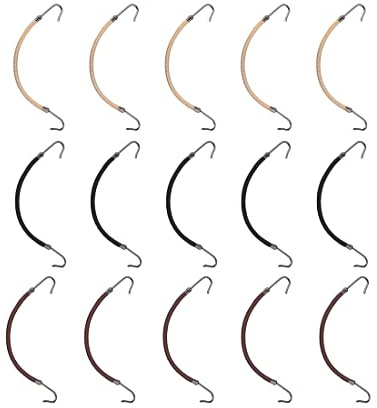 PLABBDPL Ganchos de cola de caballo, 15 piezas de bandas elásticas para el cabello con ganchos, ganchos elásticos para el cabello para todo tipo de peinado