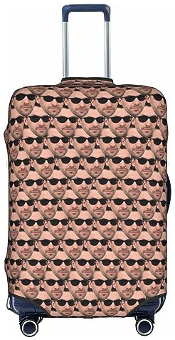 Naispanda personalisierte Kofferhülle mit Gesicht Foto, Individuelle Gepäckhülle mit Foto Gesicht, Personalisierte Foto-Reisezubehör für Koffer, Elastische Schutzhüllen, 18-32 Zoll