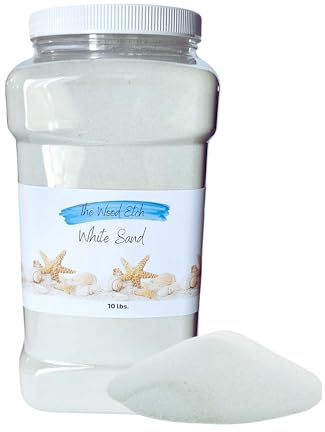 The Wood Etch | White Sand, Fine Sand, White Aquarium Sand, Craft Sand, Colored Sand, Casting Sand, Decorative Bulk Craft Sand, Playsand (10 LB)