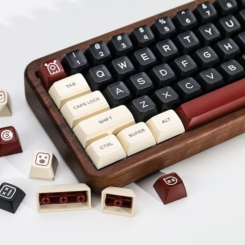 KBDiy Similar to SA Profile Clone Rome PBT Double Shot Keycap Set,160 Keys Black and White Custom Key Caps Keycaps 60 Percent Retro Keycaps for 61/64/68/84/87/100/104/108 Mechanical Keyboard